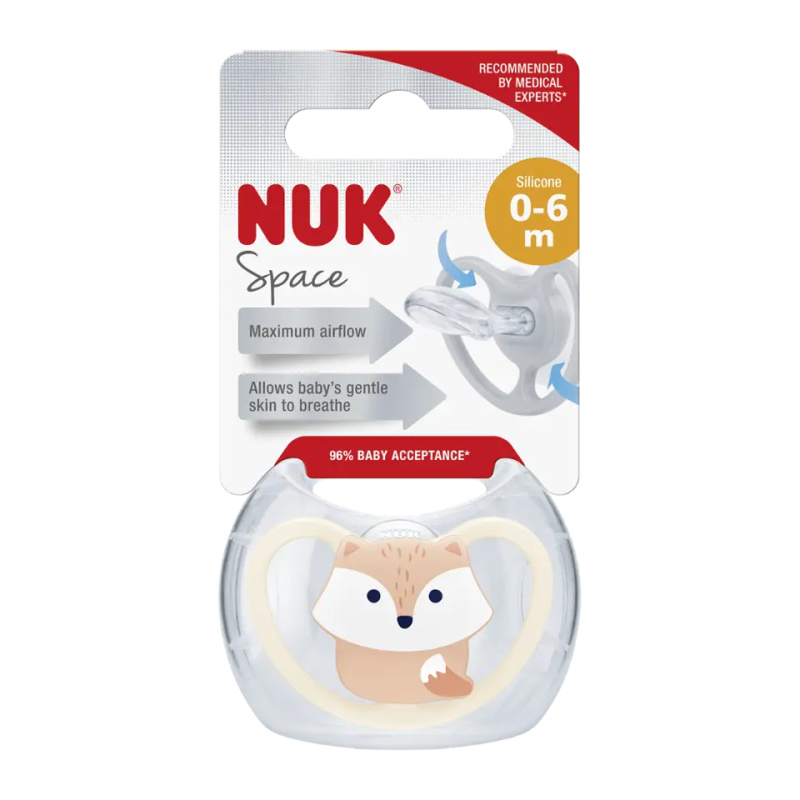 NUK Space 0-6 m dudlík Frog 1 ks