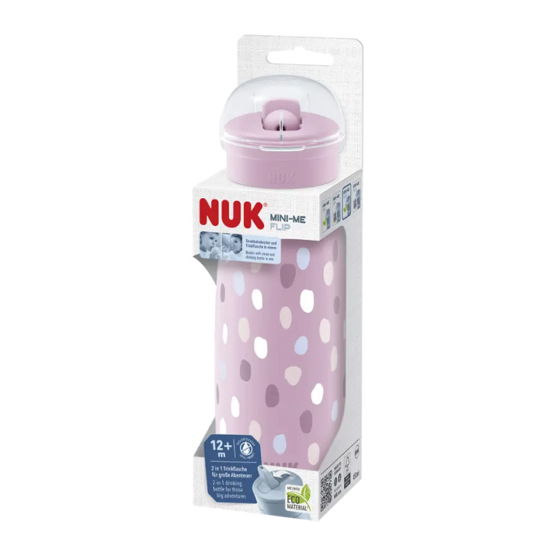 NUK Mini-Me Flip sportovní láhev Pink 12m+ 450 ml
