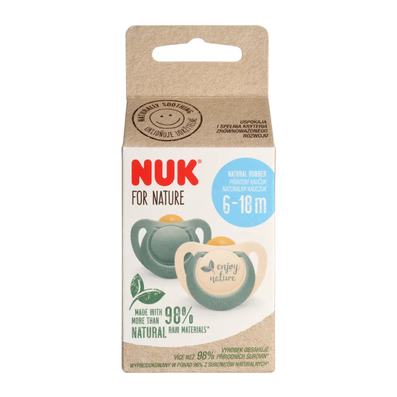 NUK for Nature dudlík Green 6-18m 2 ks