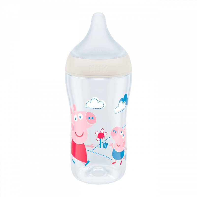 NUK Perfect Match Peppa Pig láhev s kontrolou teploty 3m+ 260 ml