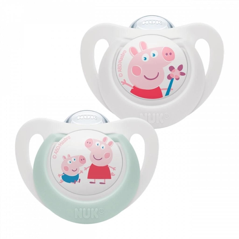 NUK Star Peppa Pig dudlík 6-18m 2 ks