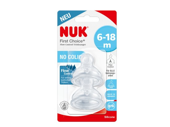 Náustek – dudlík NUK First Choice+ Flow Control 6+ měsíců, 2 ks