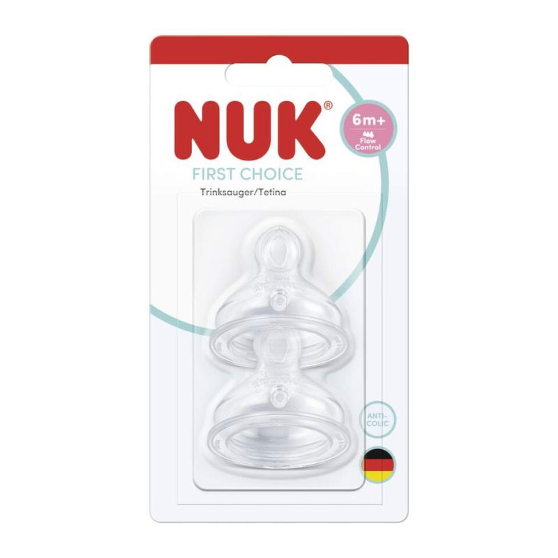 Náustek – dudlík NUK First Choice+ Flow Control 6+ měsíců, 2 ks