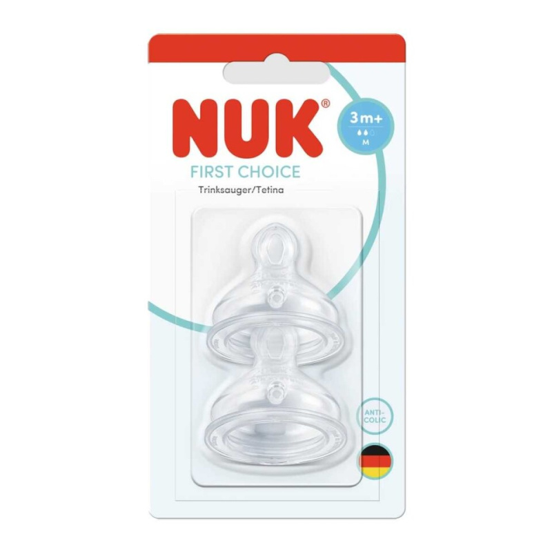 Savička NUK First Choice M (3+ měsíce) – 2 ks