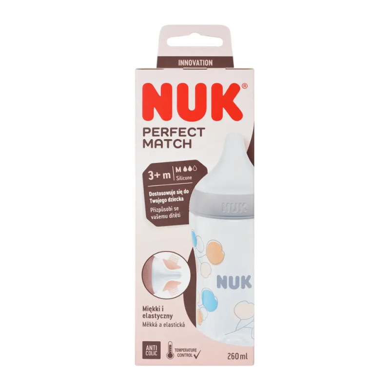 NUK Perfect Match láhev s kontrolou teploty 260 ml