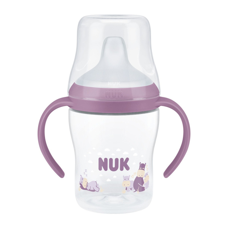 NUK Perfect Match Hippo lahvička na učení s kontrolou teploty 6m+ 150 ml