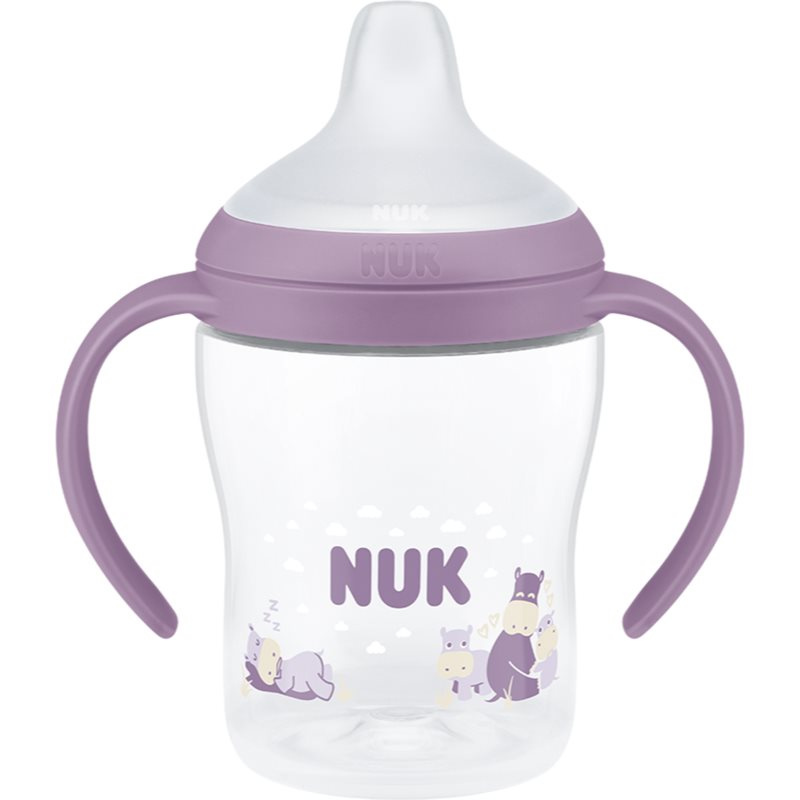 NUK Perfect Match Hippo lahvička na učení s kontrolou teploty 6m+ 150 ml