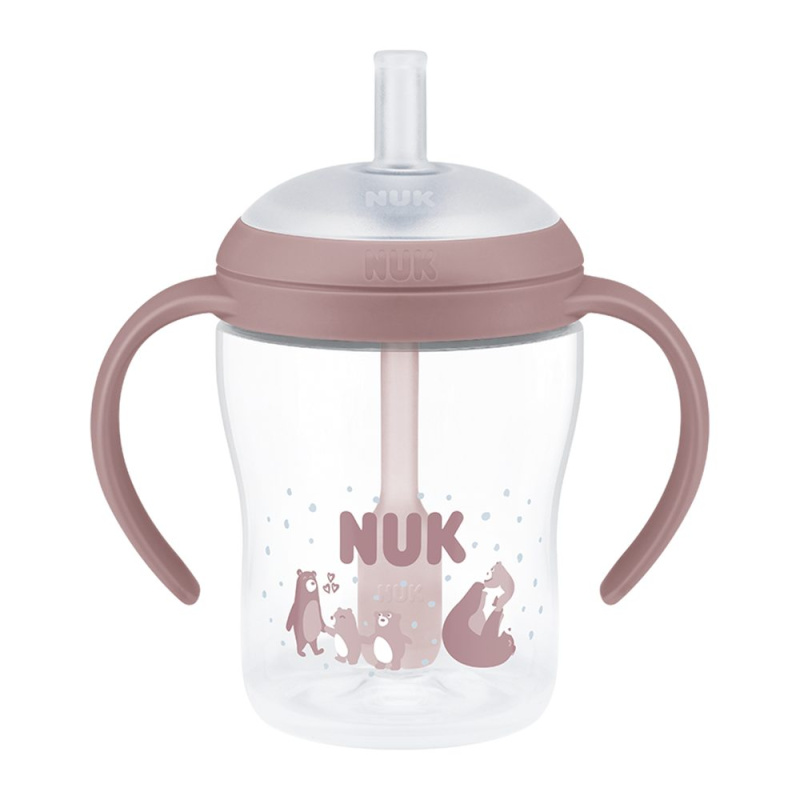 učící kojenecká láhev NUK Perfect Match se silikonovým brčkem Bear 150 ml
