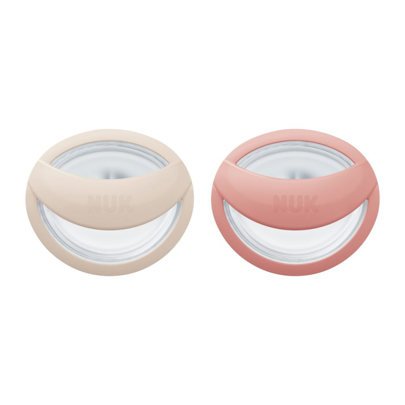 NUK Perfect Match dudlík 0-6m BEIGE/RED 2ks v boxu