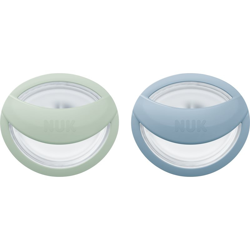 dudlík nuk perfect match 0–6 m, 2 ks, zelená/modrá