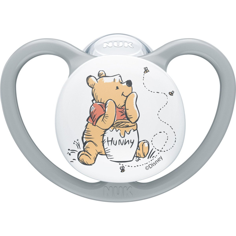 NUK Perfect Match Air Dudlík Medvídek Pú GREY 6-18m 1ks v boxu