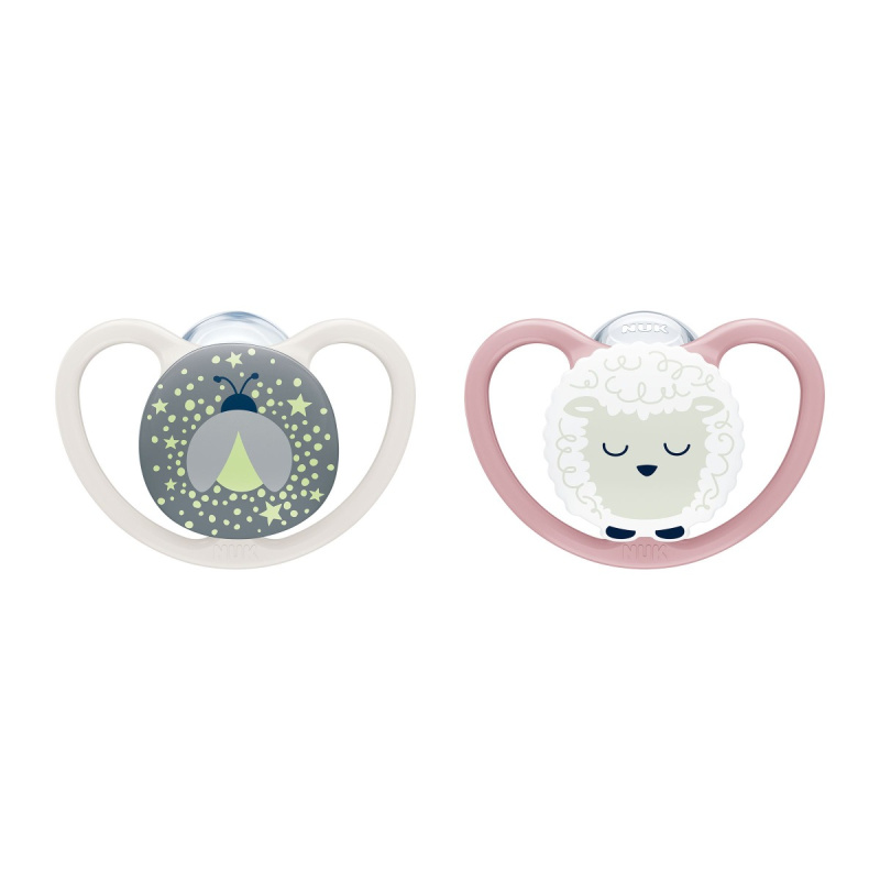 NUK Perfect Match Air Night Dudlík FIREFLY/SHEEP 6-18m 2ks v boxu
