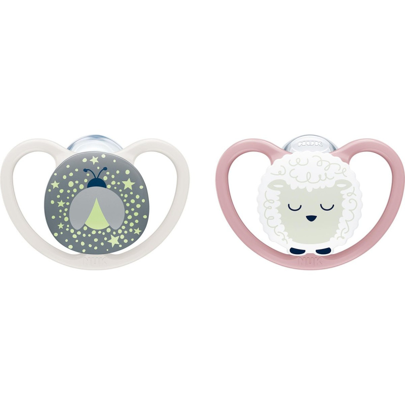 NUK Perfect Match Air Night Dudlík FIREFLY/SHEEP 6-18m 2ks v boxu