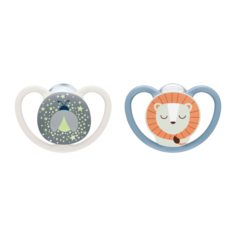 NUK Perfect Match Air Night Dudlík FIREFLY/LION 0-6m 2ks v boxu