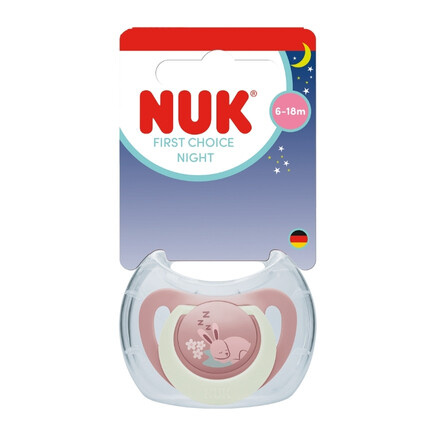 NUK Dudlík First Choice Night 6-18m - mix barev 1 ks