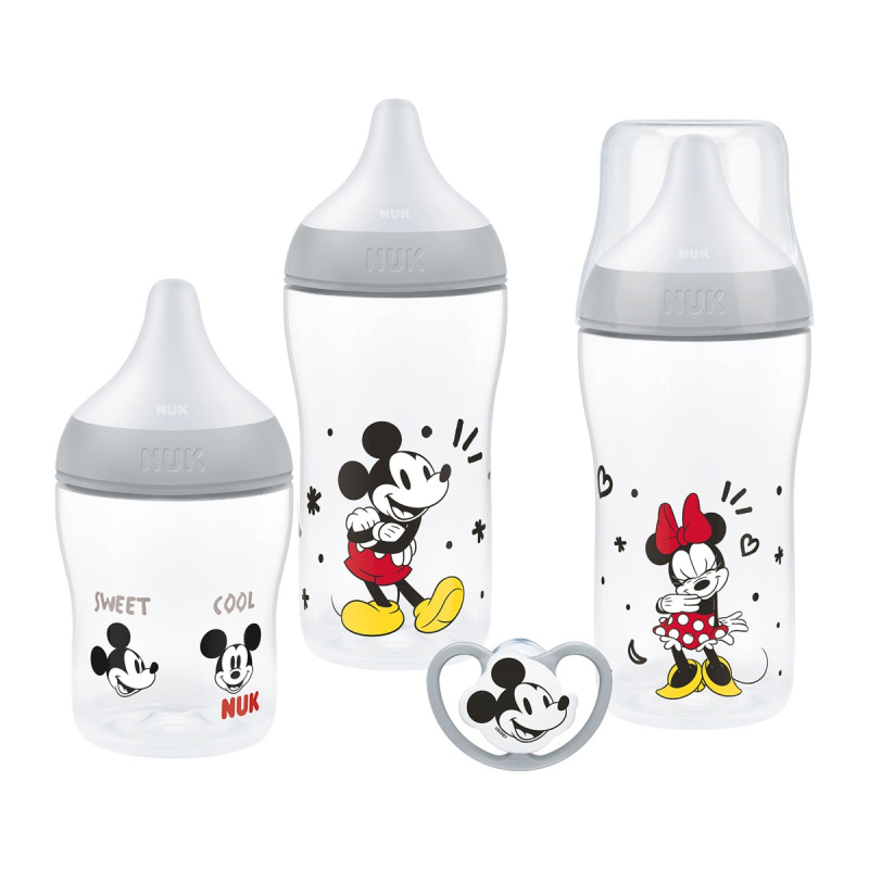 nuk perfect match disney mickey mouse set kojeneckých lahví a dudlík