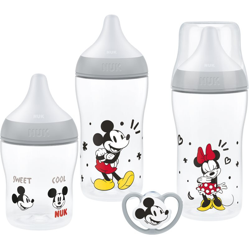 nuk perfect match disney mickey mouse set kojeneckých lahví a dudlík