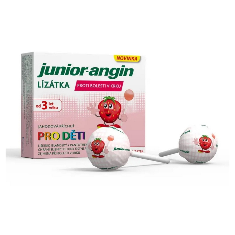 Junior-angin lízátka pro děti 3r+ 8ks
