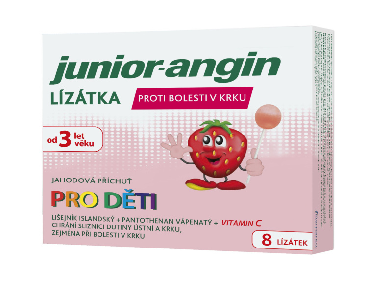 Junior-angin lízátka pro děti 3r+ 8ks