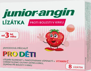 Junior-angin lízátka pro děti 3r+ 8ks