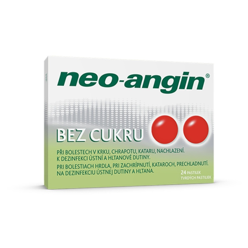 NEO-ANGIN BEZ CUKRU 1,2MG/0,6MG/5,72MG pastilka 24