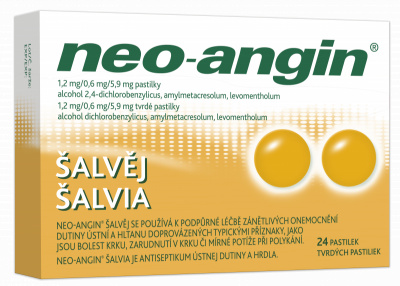 NEO-ANGIN ŠALVĚJ 1,2MG/0,6MG/5,9MG pastilka 24