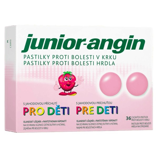 JUNIOR-ANGIN Pastilky pro děti 36 kusů