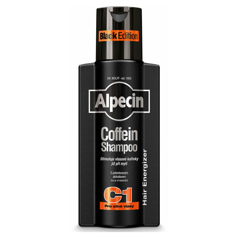 Alpecin Coffein Shampoo C1 Black Edition kofeinový šampon pro muže stimulující růst vlasů 250 ml