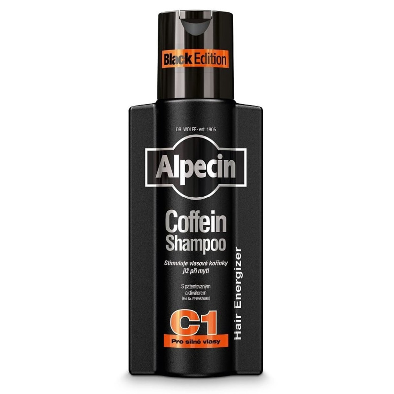 Alpecin Coffein Shampoo C1 Black Edition kofeinový šampon pro muže stimulující růst vlasů 250 ml