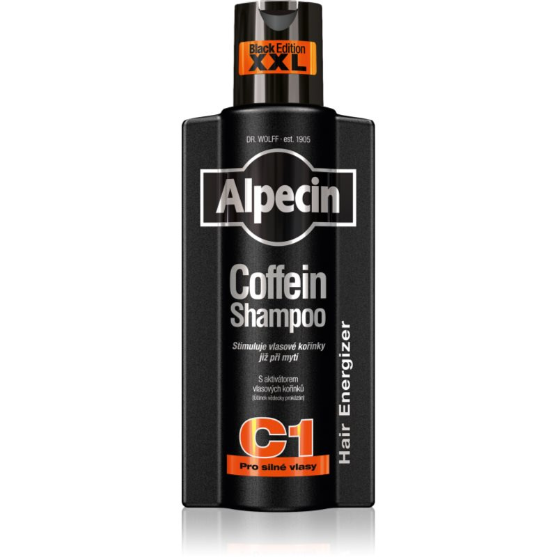 Alpecin Coffein Shampoo C1 Black Edition kofeinový šampon pro muže stimulující růst vlasů 375 ml