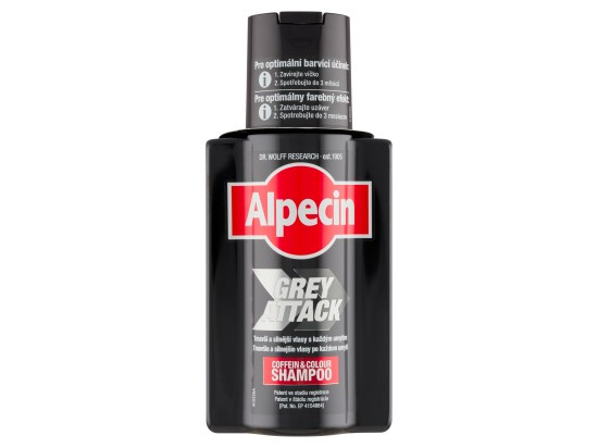 Alpecin Grey Attack kofeinový šampon proti šedivění vlasů pro muže 200 ml