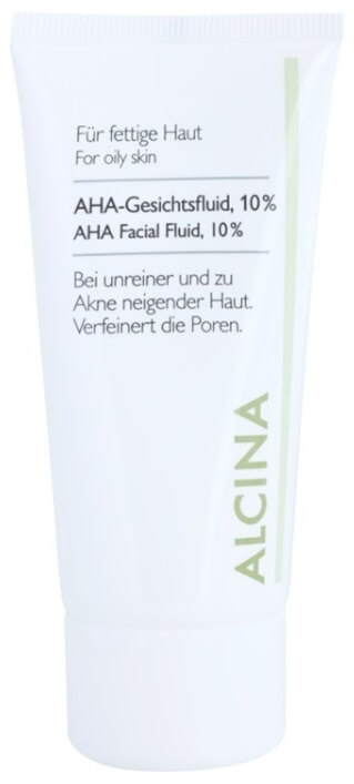 Alcina For Oily Skin pleťový fluid s 10%AHA kyselinami 50 ml