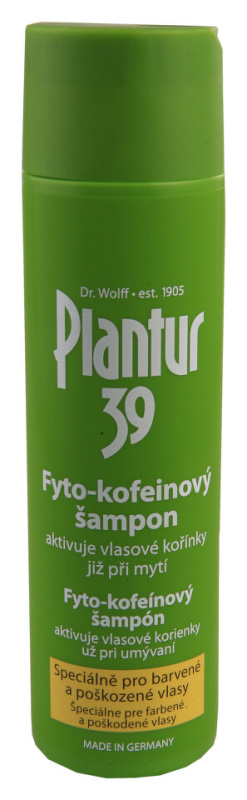 Plantur 39 kofeinový šampon pro barvené a poškozené vlasy 250 ml