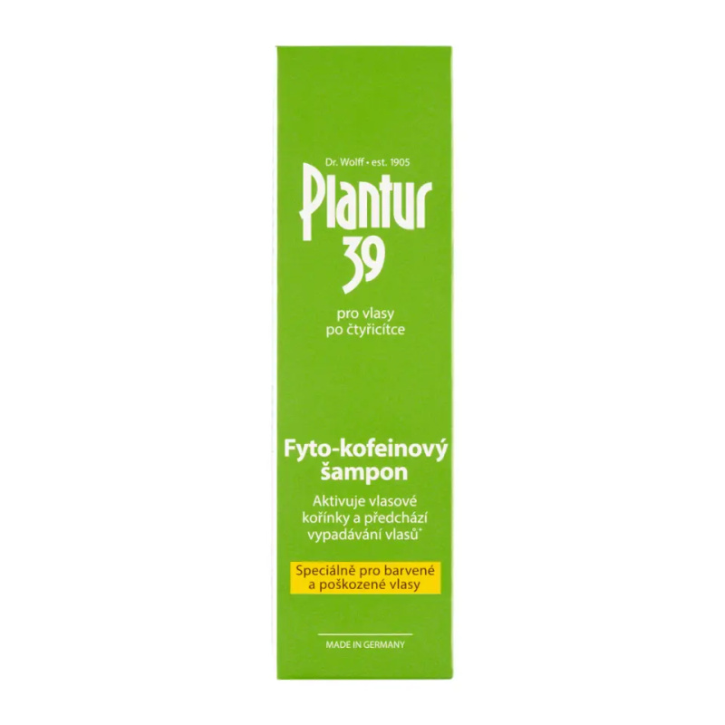 Plantur 39 kofeinový šampon pro barvené a poškozené vlasy 250 ml