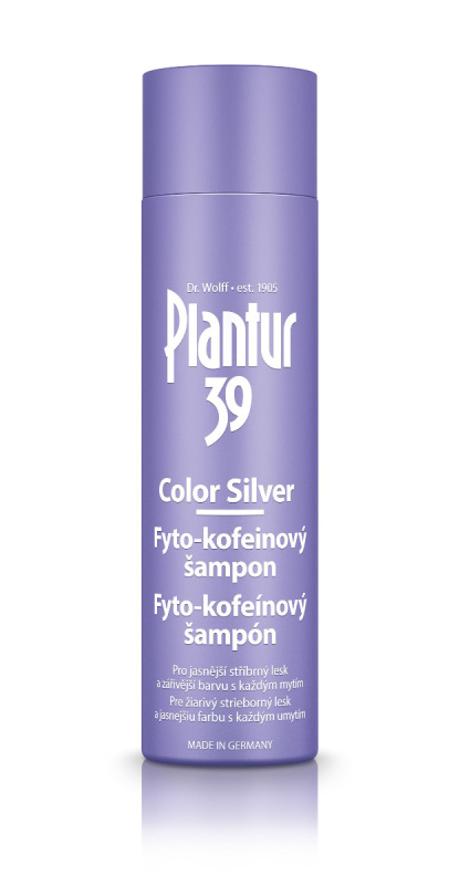 Plantur 39 Color Silver kofeinový šampon neutralizující žluté tóny 250 ml
