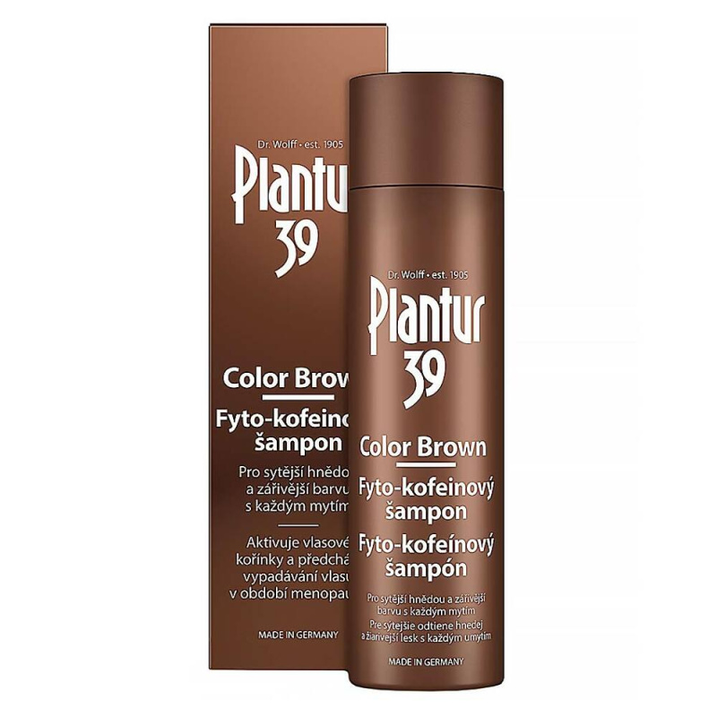 Plantur 39 Color Brown kofeinový šampon pro hnědé odstíny vlasů 250 ml