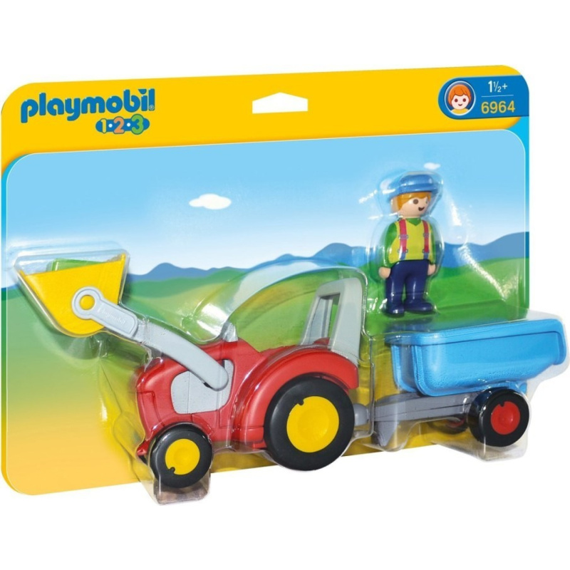 PLAYMOBIL® 1.2.3 6964 Traktor s přívěsem