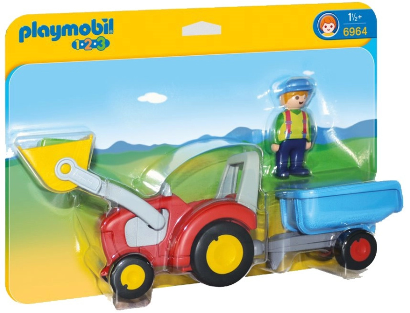 PLAYMOBIL® 1.2.3 6964 Traktor s přívěsem