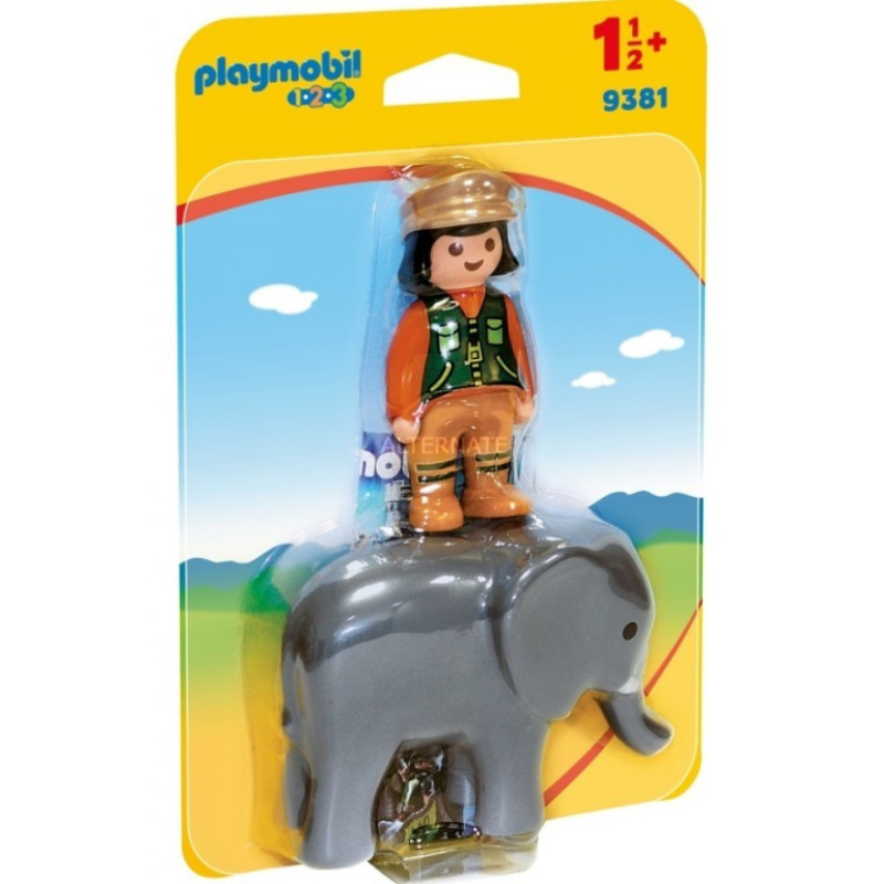 Playmobil 9381 ošetřovatelka slonů (1.2.3)