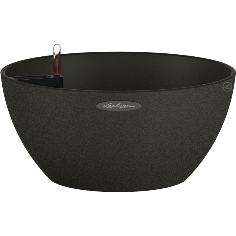 Lechuza Květináč Cubeto Stone 40 černý, 183 x 400 x 400 mm