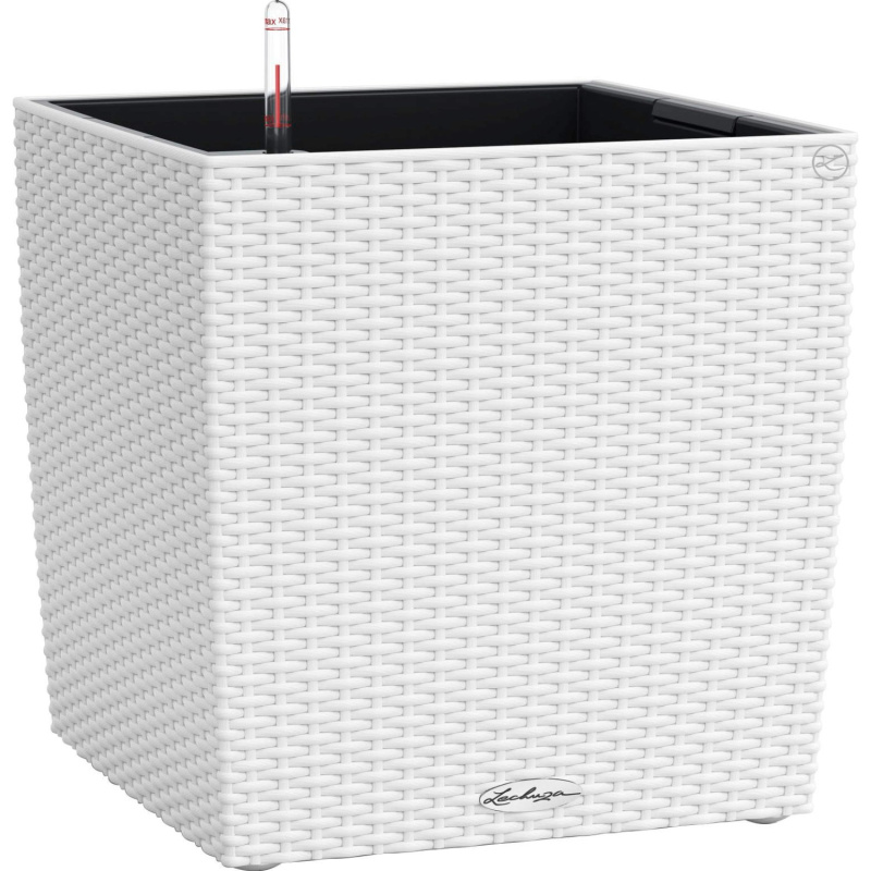 Lechuza Květináč Cube Cottage 50 bílý, 495 x 490 x 490 mm