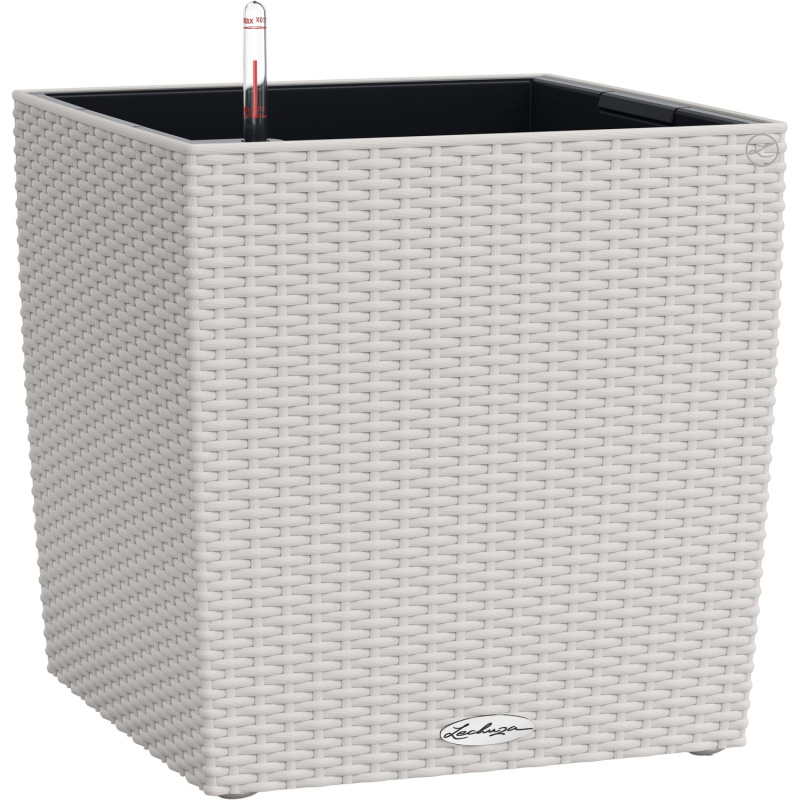 Lechuza Květináč Cube Cottage 50 šedý, 495 x 490 x 490 mm