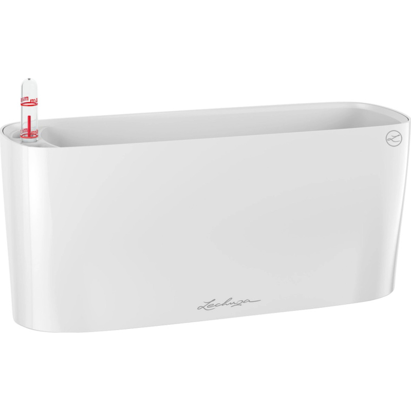 Lechuza Samozavlažovací truhlík DELTA 10 bílá lesklá, 30 x 11 x 13 cm