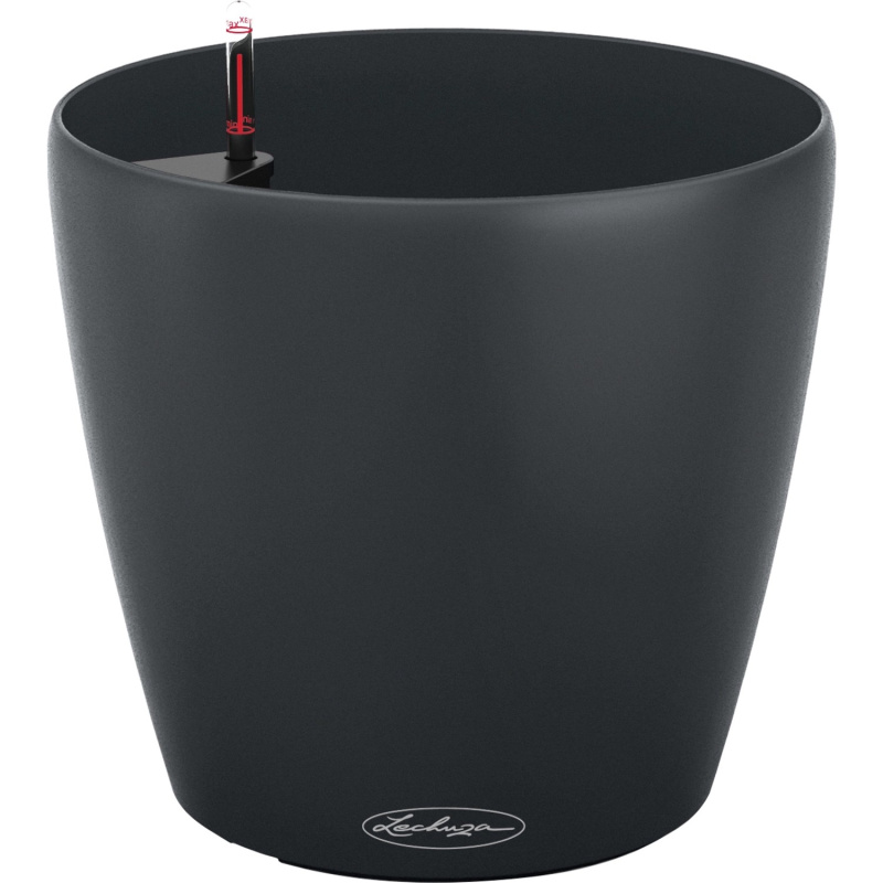 Lechuza Samozavlažovací květináč Classico Color Eco 35 tm.šedý pr. 34,5 x 32,5cm