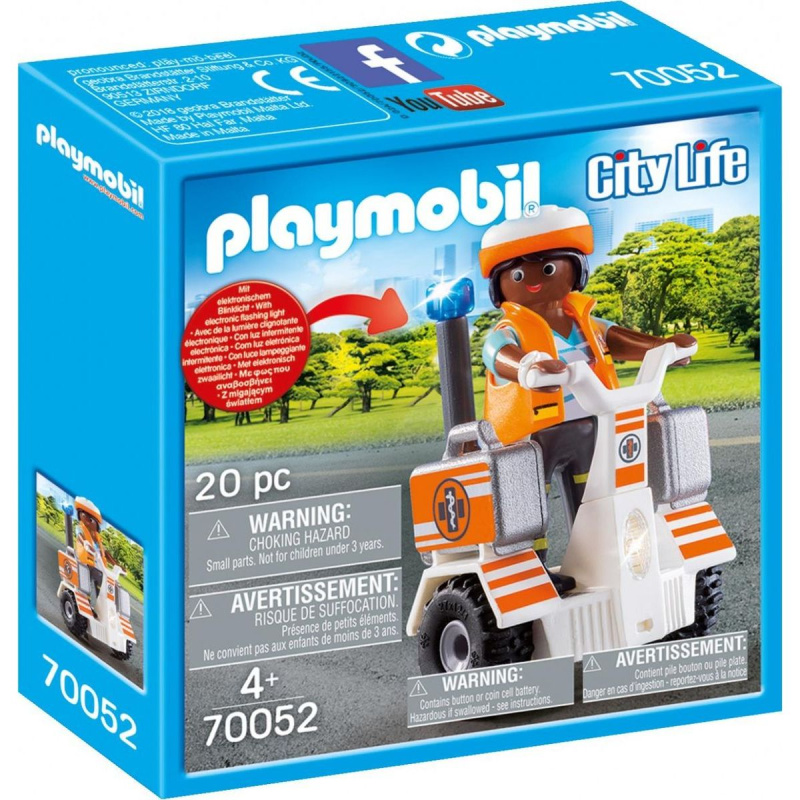 PLAYMOBIL® City Life 70052 Zásahová dvoukolka záchranářů se světly