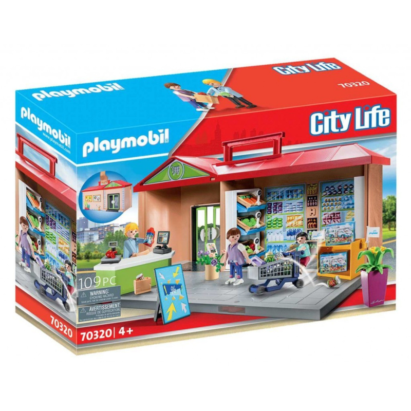Playmobil 70320 přenosný obchod s potravinami
