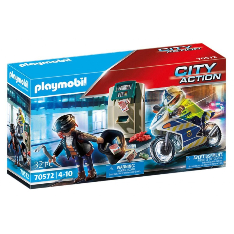 Playmobil 70572 Policejní motorka: Pronásledování lupiče