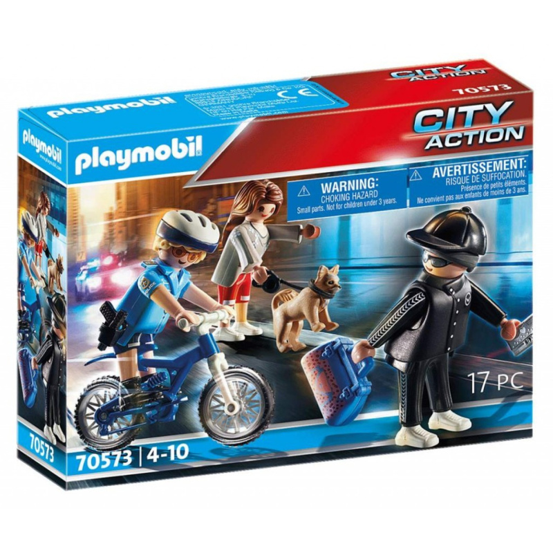 Playmobil 70573 policejní kolo: pronásledování kapsáře