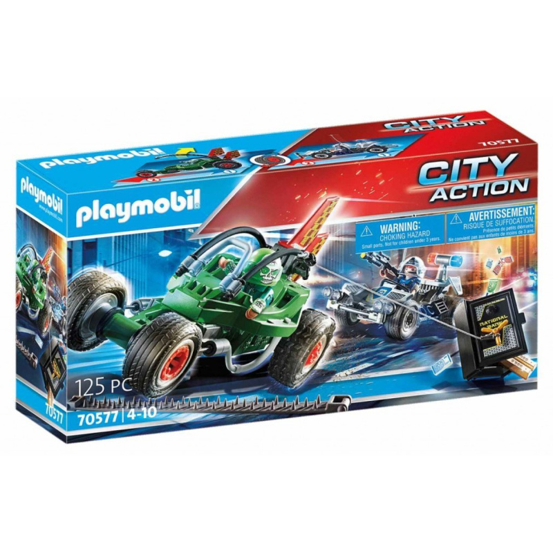 Playmobil 70577 policejní motokára: pronásledování lupiče trezoru