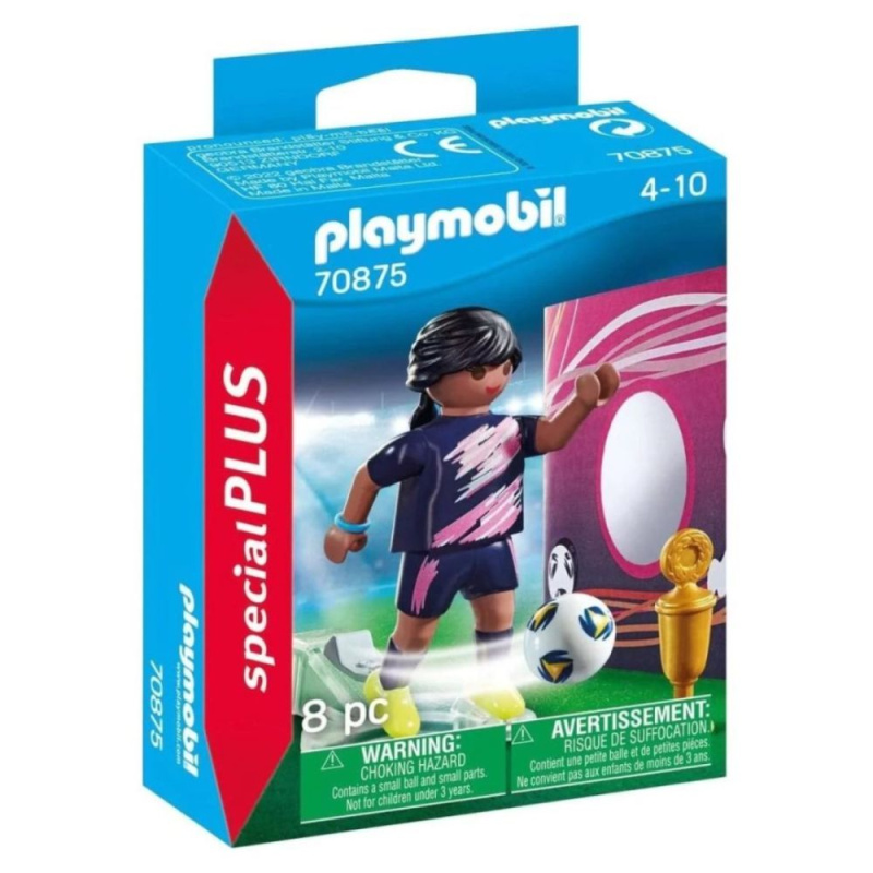 Playmobil 70875 fotbalistka s brankou